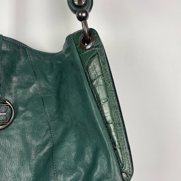 BCBGMAXAZRIA Green Large Hobo Shoulder Leather Bag - Picture 2 of 9
